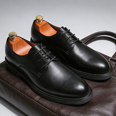 Classic Men Dress Shoes Lace Up Derby Shoes Formal Business Lesther Shoes Anti Slip Wear-resistant Office Daily Casual Shoes