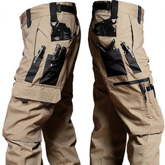 Men's Multi-Pocket Cargo Trousers – Wear-Resistant Tactical Work Pants for Outdoor Use
