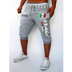 Men's Athletic Shorts Sweat Shorts Capri Pants Drawstring Print Letter Sports Outdoor Weekend Streetwear Stylish Sweatpants Male