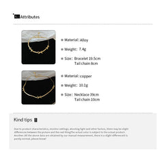 Silver Color Color Bowknot Bracelets for Women Girls Sparkling Delicate Chains Blade Chokers Necklaces Party Dress Jewelry Gifts