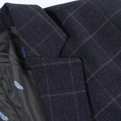 2024 New Spring and Autumn Coat Middle-aged Slim Fashion Handsome All Matching Plaid Suit Men Casual Polyester Blazer Mujer