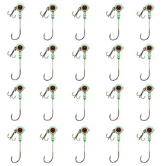 Luminous Jig Head Lure with Barbed Hooks – High-Carbon Steel, 20pcs, 5.5g–10g