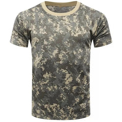 Men's 3D Camo Print T-Shirt – Quick-Dry Polyester, Short Sleeve, Sizes S–5XL