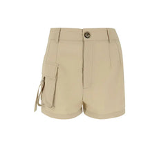 Women Sexy Bodycon Cargo Shorts Summer New Streetwear Fashion Button Pockets Zipper Pants Casual Slim Female Versatile Clothing
