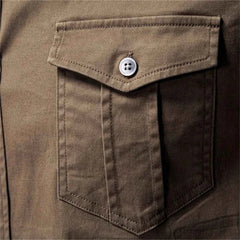 AIOPESON 2025 Business Cotton Pocket Shirt Men Long Sleeve Quality Casual Shirts for Men Casual Slim Fit Solid Color Men Shirts