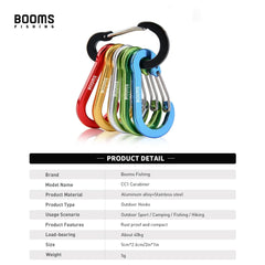 Aluminum Alloy Carabiner Keychain Set – 6pcs, 2", Multi-Color, Lightweight Snap Clips