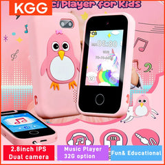 32GB Kids Smart Phone 2.8'' IPS Mini Toy Phone Music Player 28 Games Alarm Clock Flashlight Dual Camera Educational Funny Toys
