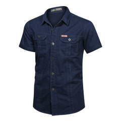 Men's Short Sleeve Tactical Hunting Shirt – Quick-Dry Combat Fishing & Hiking Shirt