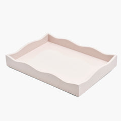 Pink Small Wave Lacquer Tray