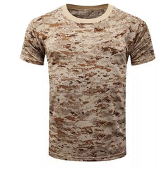 Men's 3D Camo Print T-Shirt – Quick-Dry Polyester, Short Sleeve, Sizes S–5XL
