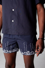 'Fruits De Mer' Swim Trunks (Navy)
