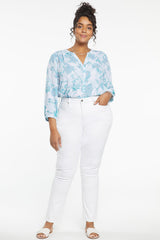 Sheri Slim Jeans In Plus Size - Optic White