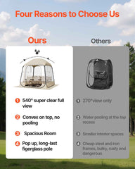 Clear Bubble Pod Tent | 72x72" Pop-Up Igloo Shelter for 2-4 People | Camping & Fishing