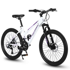 26" Girls & Women's Mountain Bike | Shimano 21-Speed, Dual Disc Brakes & 100mm Suspension