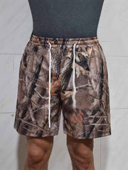 Women's Loose Camo Print Drawstring Shorts – Casual Outdoor Shorts