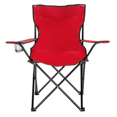 Foldable Camping Chair with Carry Bag – Red, Supports 230 lbs
