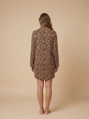 Johnny Was Leopard The Neena Long Sleeve Sleep Shirt MS8325