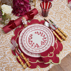 Josephine Burgundy Dinner & Starter Plates (set of 8)