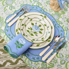 Blue Rose Eloise Linen Placemats & Napkins (Set of 4)