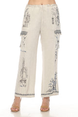 Johnny Was Biya Embroidered Bekki Cargo Pants B68024 *