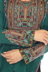 Johnny Was Biya Jaina Silk Embroidered Long Sleeve Blouse B12123