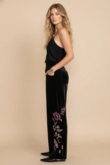 Johnny Was Black Steffania Wide Leg Pleat Pants R63024-9