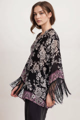 Johnny Was Black Edina Fringe Blouse C19624-6