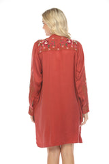 Johnny Was Workshop Vivana Embroidered Shirt Dress W27823