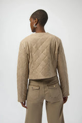 Joseph Ribkoff Fawn Long Sleeves Crew Neck Quilted Jacket 254929
