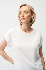 Joseph Ribkoff Crew Neck Short Sleeve Cotton T-Shirt 261999