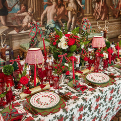 Green & Red Lily Placemats & Napkins (Set of 4)