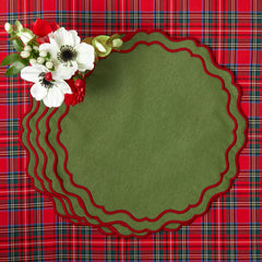 Green & Red Katherine Placemats (Set of 4)