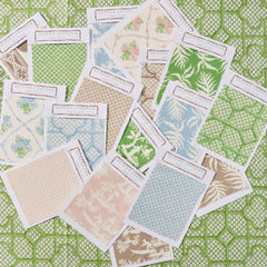 Pink Trailing Ferns Fabric