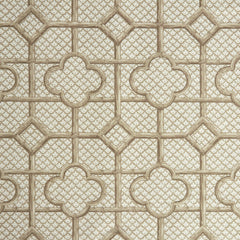 Putty Bamboo Trellis Fabric