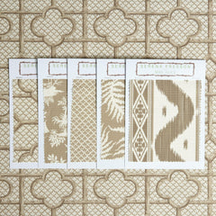 Putty Bamboo Trellis Fabric