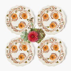 Autumn Flowers Dinner Plates (Set of 4)