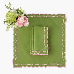 Green & Pink Gisele Napkins (Set of 4)