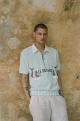 'Le Sirenuse' Half-Zip Cabana (Mint)