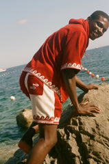 'Le Sirenuse' Late Checkout Cabana Shorts (Red)