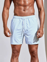 Men's 3D Striped Print Shorts – Casual Summer Sports Shorts