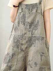 Soft & Relaxed Women's Short Denim Overalls - Eva Trends