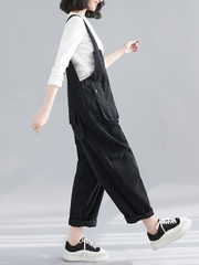 Relaxed Denim Bib Overalls - All Day Comfort | Eva Trends