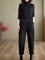 Women's Everyday Wear Stylish & Comfy Black Pocket Style Bottom