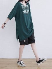 Women's Summer Casual Outing Wear Alphabet Midi Dress.