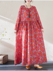 Women's perfect  Wear Stylsh High Waist Printed A-line Dress