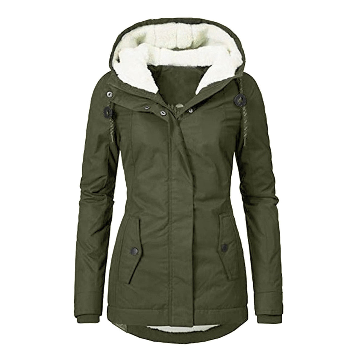 Women's Hooded Fleece Jacket – Warm Casual Outdoor Jacket