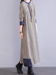 Casual Plaid Women's A-Line Midi Dress | Eva Trends