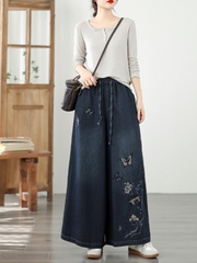Women's Summer Vintage High Quality Embroidered Bottom