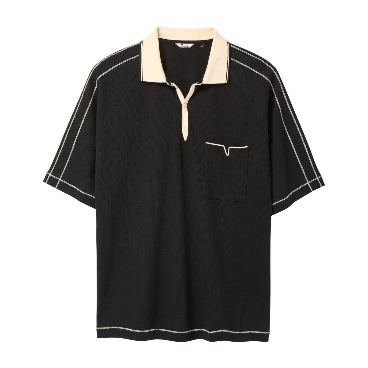 Raglan Mesh Polo (Black)