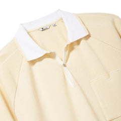 Raglan Mesh Polo (Beige)